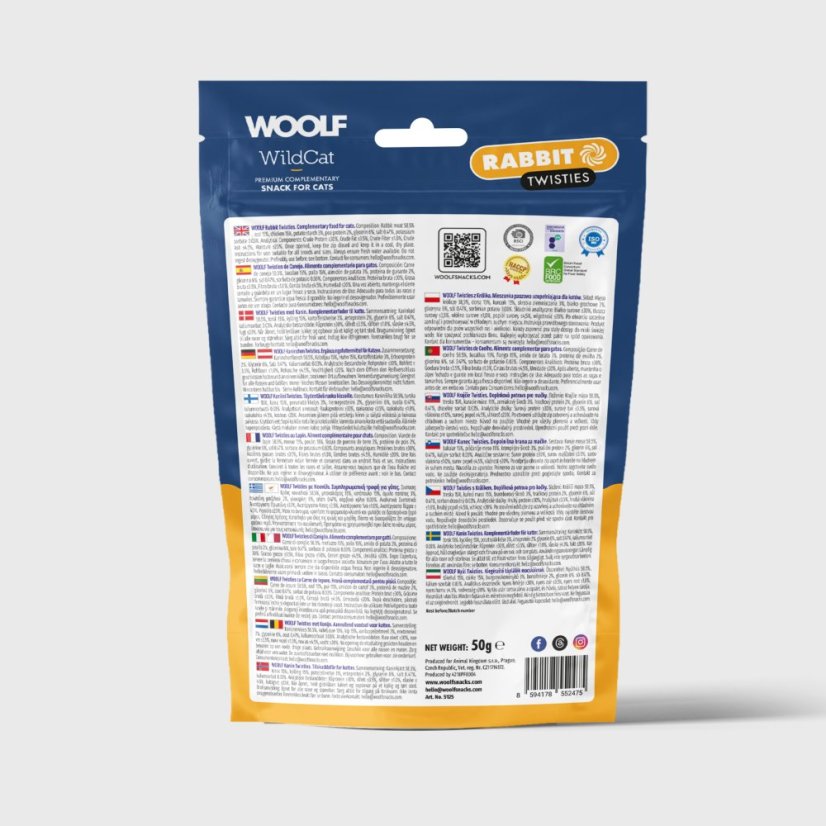 WOOLF WildCat Rabbit Twisties