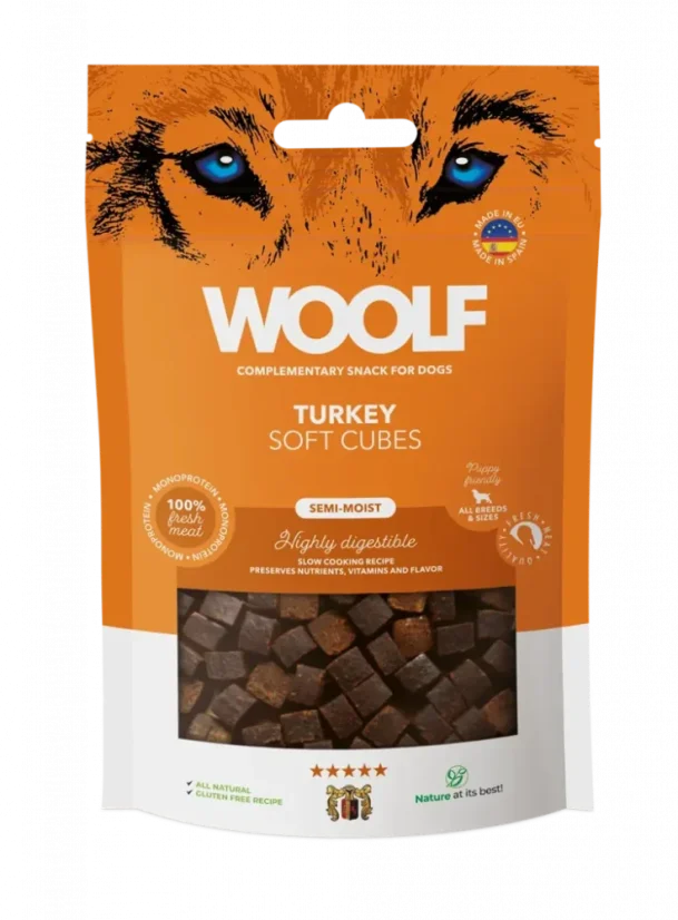 WOOLF Soft Cubes - TURKEY (monoprotein)