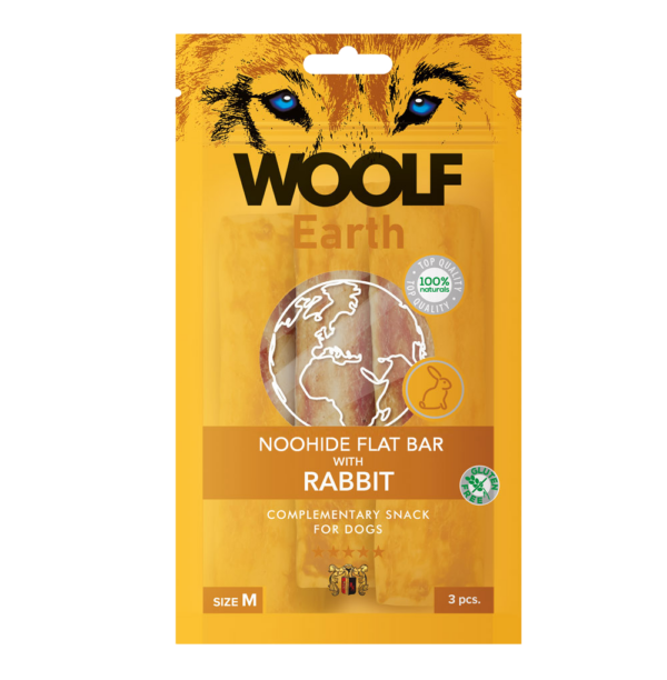EARTH NOOHIDE M FLAT BAR WITH RABBIT