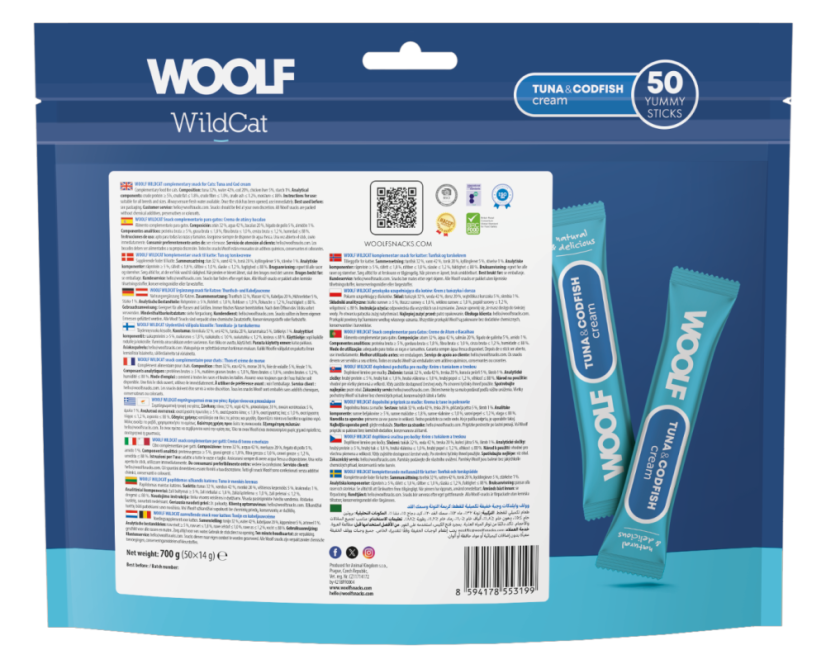WOOLF WILDCAT Cream  - Tuna & Codfish