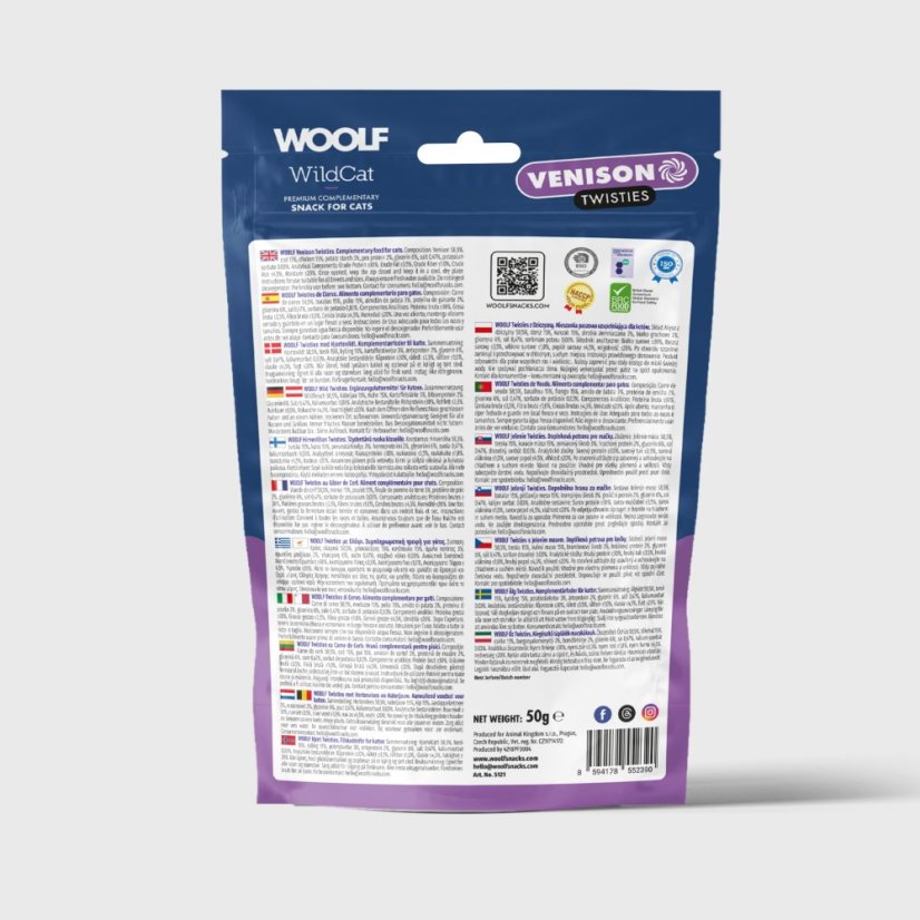WOOLF WildCat Venison Twisties