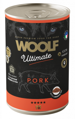 WOOLF ULTIMATE CANNED DOGFOOD - Pork with Linseed Oil
