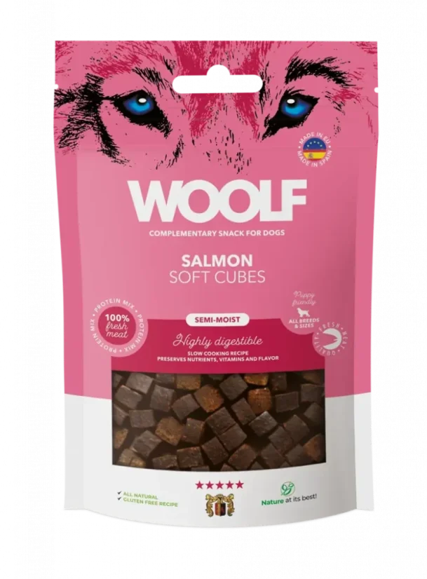WOOLF Soft Cubes - SALMON (monoprotein)