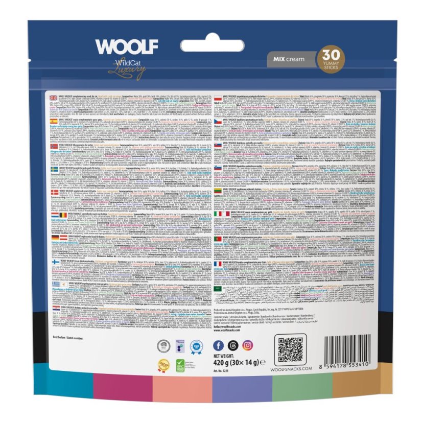 WOOLF WildCat Luxury Cat Cream - Seabream with Gamba