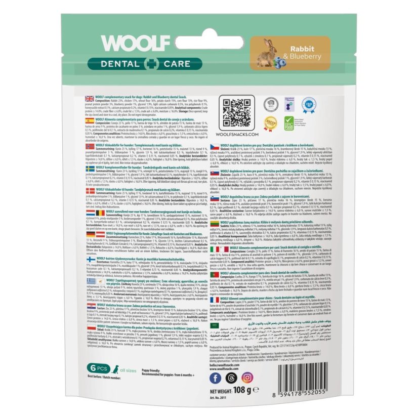 Woolf Dental Bars: Rabbit & Blueberry