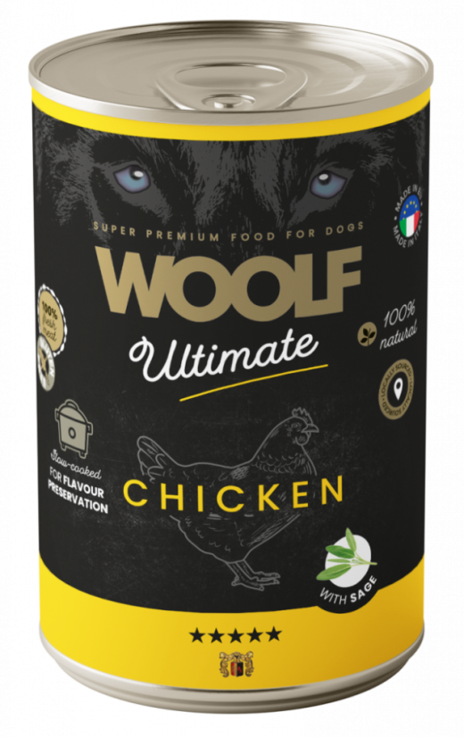 WOOLF ULTIMATE CANNED DOGFOOD - Chicken with Sage
