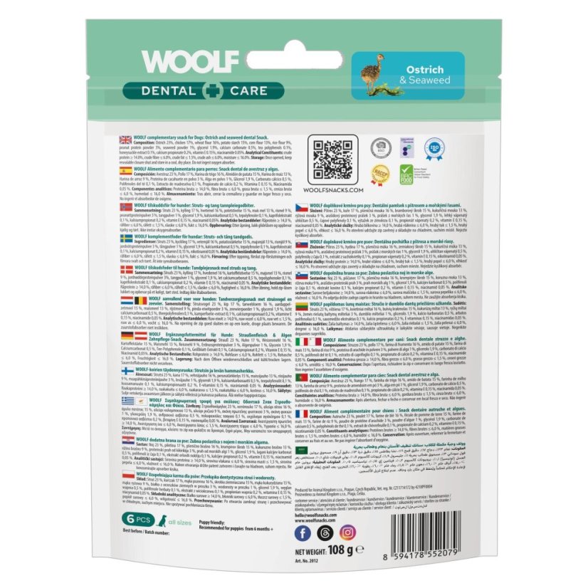 WOOLF  Dental Bars: Ostrich and Seaweed Bar