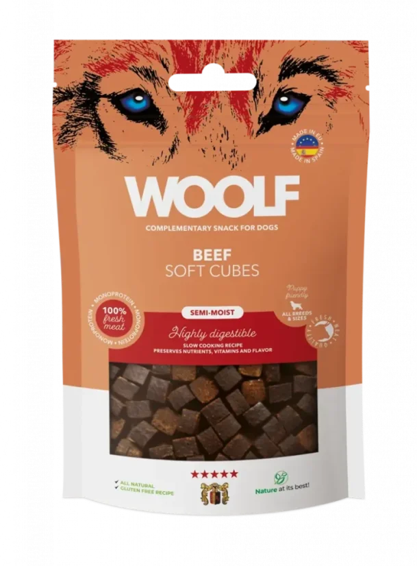 WOOLF Soft Cubes - BEEF (monoprotein)